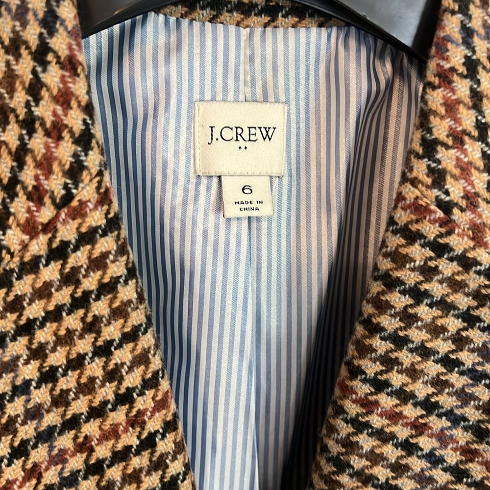 J. Crew Brown Houndstooth Blazer - Picture 2 of 8